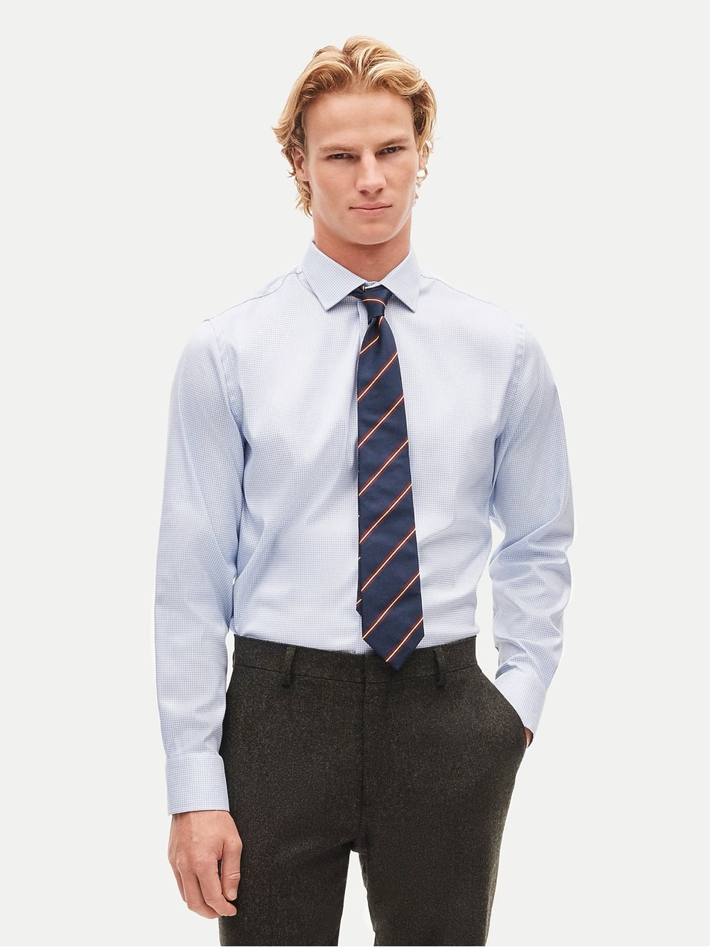 J. CREW Slim Bowery performance stretch micro check dress shirt XL New $98
CA351